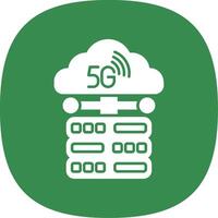 Networking Glyph Curve Icon vector