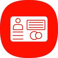 Business Card Glyph Curve Icon vector