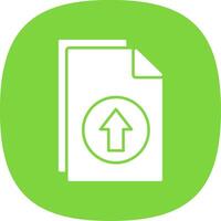 Upload Glyph Curve Icon vector