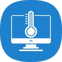 Temperature Glyph Curve Icon vector