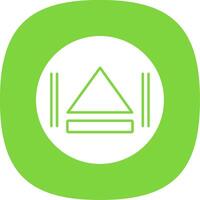 Eject Glyph Curve Icon vector