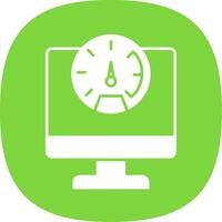 Speed Test Glyph Curve Icon vector