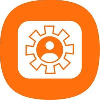 Setting Glyph Curve Icon vector