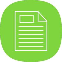 Document Line Curve Icon vector