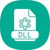 Dll Glyph Curve Icon vector