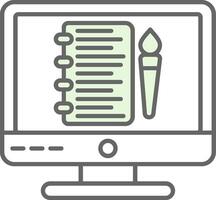Sketchbook Fillay Icon vector