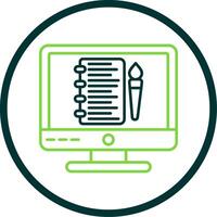 Sketchbook Line Circle Icon vector