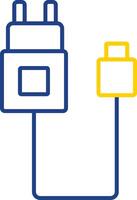 Charger Line Two Color Icon vector