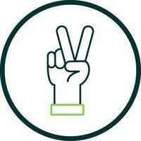 Peace Line Circle Icon vector