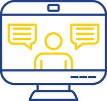 Online Chat Line Two Color Icon vector