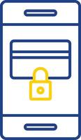 Secure Payment Line Two Color Icon vector