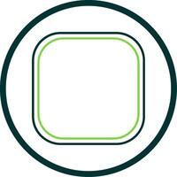 Round Corner Line Circle Icon vector