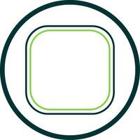 Round Corner Line Circle Icon vector