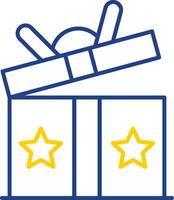 Gift Line Two Color Icon vector