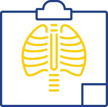 Radiology Line Two Color Icon vector