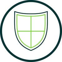 Shield Line Circle Icon vector
