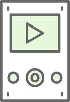 Music Player Fillay Icon vector