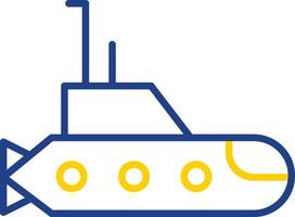 Submarine Line Two Color Icon vector