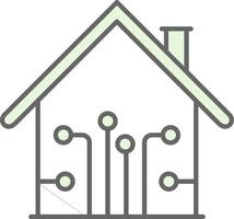 Smart Home Fillay Icon vector