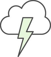 Lightning Fillay Icon vector