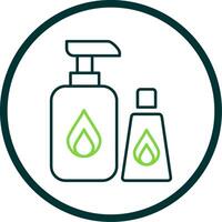 Cleaning Products Line Circle Icon vector