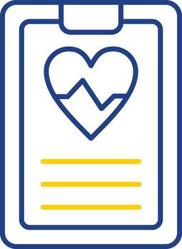 Daily Health App Line Two Color Icon vector