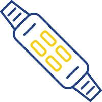 Fitness Bracelet Line Two Color Icon vector