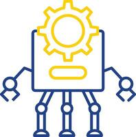 Robot Line Two Color Icon vector