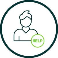 Help Line Circle Icon vector