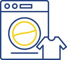 Laundry Line Two Color Icon vector