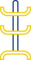 Coat Rack Line Two Color Icon vector