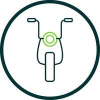 Motorcycle Line Circle Icon vector