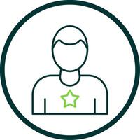 Hero Line Circle Icon vector