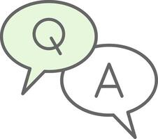 Question And Answer Fillay Icon vector