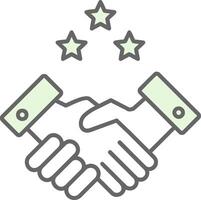 Partnership Handshake Fillay Icon vector