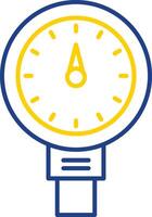 Meter Line Two Color Icon vector