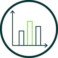 Prediction Line Circle Icon vector
