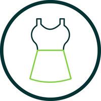 Dress Line Circle Icon vector