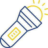 Torch Line Two Color Icon vector