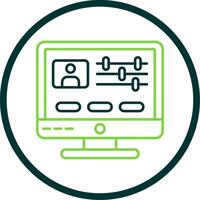 Graphic Editor Line Circle Icon vector