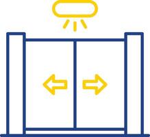 Sliding Door Line Two Color Icon vector