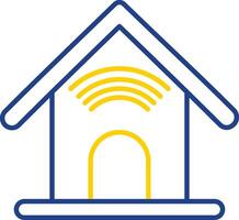 Smart Home Line Two Color Icon vector
