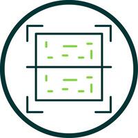 Qr Code Line Circle Icon vector