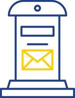 Letter Box Line Two Color Icon vector