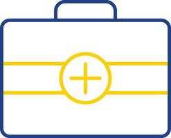 First Aid kit Line Two Color Icon vector