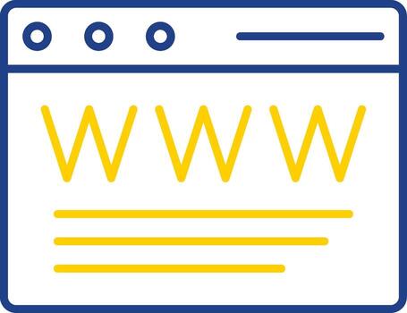 Browser Line Two Color Icon vector