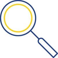 Magnifying Glass Line Two Color Icon vector
