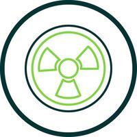 Nuclear Line Circle Icon vector