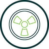 Nuclear Line Circle Icon vector