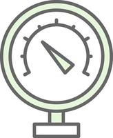 Pressure Meter Fillay Icon vector